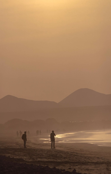 Atardecer en la playa de Famara, Lanzarote